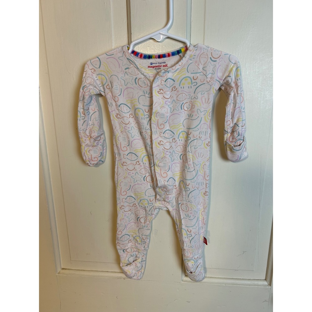 Magnetic Me Baby 0-3M Sea Creature Pastel Magnetic Footie Modal Sleeper 314